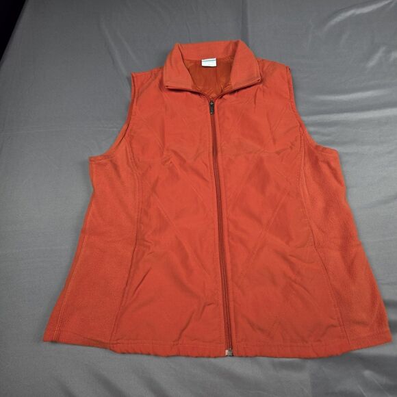 Columbia Jackets & Blazers - Columbia Women's Fleece Lined Full Zip Vest Mock Neck Orange Size XL